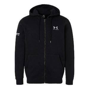 UNDER ARMOUR ICON FLEECEHOODED FULLZIP - BLACK with Major Drilling 3.25"W-CF35920