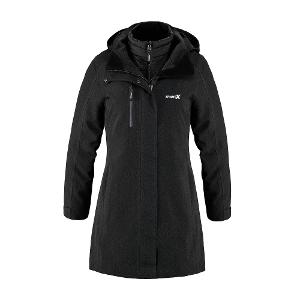 APEX - LADIES 3 IN 1 JACKET - BLACK with Transx 3"W Embroidery-CF34365
