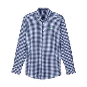 DEVON & JONES CROWNLUX PERFORMANCE® MEN'S GINGHAM SHIRT - NAVY with Winpak-CF30791