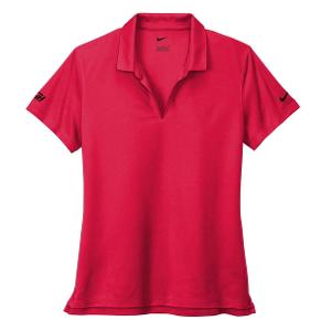 NIKE DRI-FIT MICRO PIQUE 2.0 LADIES' POLO - UNIVERSITY RED with FGI-CF32475