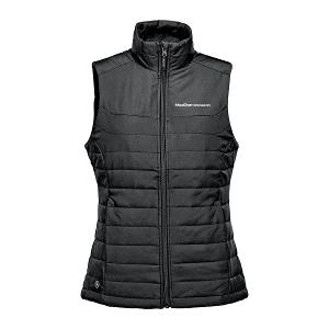 STORMTECH WOMEN'S NAUTILUS QUILTED VEST BLACK with MacDon Performance Parts Embroidery-CF31966
