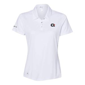 Ladies Adidas Performance Polo – White with CCL-CF35128