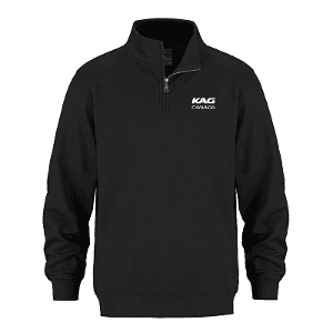 FLUX - ADULT 1/4 ZIP SWEATSHIRT - BLACK with KAG - FusionX-CF34844