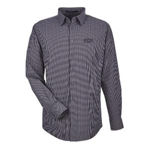 DEVON & JONES MEN'S CROWNLUX PERFORMANCE TONAL MINI CHECK SHIRT - CARBON with FGI - Tone on Tone -CF34679
