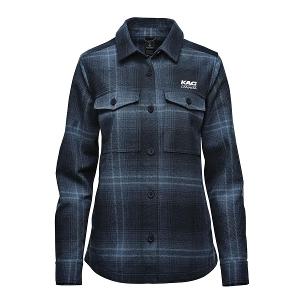 WOMEN'S HIGHLAND PLAID SHACKET - MIDNIGHT/DUSK with KAG Embroidery-CF33268