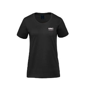 Harmony - Ladies Organic Cotton Scoop Neck T-Shirt - Black with KAG - FusionX-CF36152