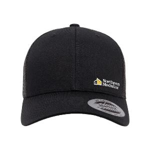 Yupoong Classics Six-Panel Retro Trucker Cap - Black