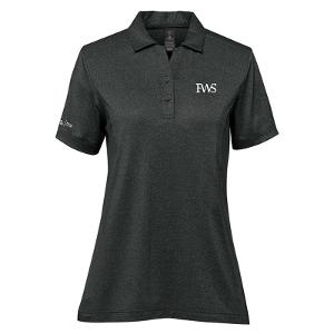 WOMEN'S VOLANTE H2X-DRY S/S POLO - Charcoal Heather with FWS-CF32235