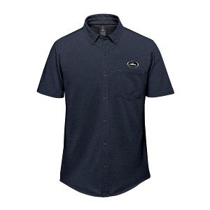 MEN'S SONORA S/S KNIT SHIRT - NAVY with Highline Oval - 3.00" Wide -CF32839