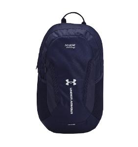 UNDER ARMOUR HUSTLE BACKPACK 6.0 - MIDNIGHT NAVY with Major Drilling 3.25"W-CF33876