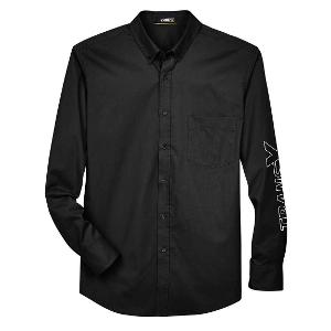 CORE 365 MEN'S OPERATE LONG-SLEEVE TWILL SHIRT - CARBON with TransX 7"W-CF35235