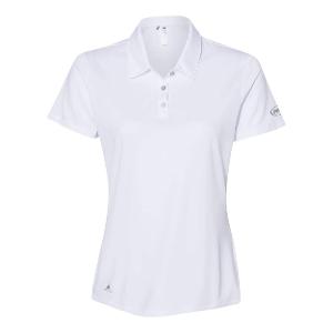 LADIES ADIDAS PERFORMANCE POLO - WHITE with Bourgault One Color - 2024-CF36192