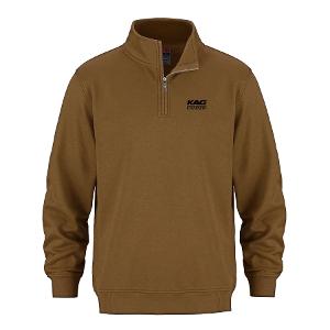 FLUX - ADULT 1/4 ZIP SWEATSHIRT - CARAMEL with KAG Embroidery-CF34097