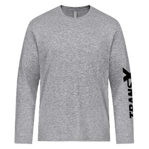 ATC 24EVER™ RING SPUNCOTTON LONG SLEEVE TEE –SPORT GREY with TransX 7"W-CF35224