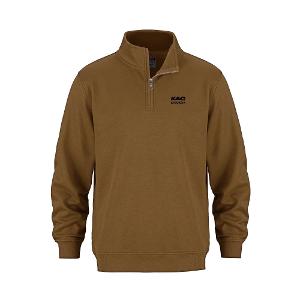 Flux - Youth 1/4 Zip Sweatshirt - Caramel with KAG Embroidery-CF33974