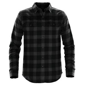 MEN'S LOGAN SNAP FRONT SHIRT - CARBON PLAID with SeedMaster - Medium -CF34318