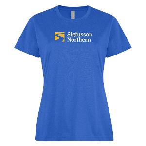 ATC 24EVER™ RING SPUN COTTON LADIES' TEE - ROYAL with Sigfusson Northern	- Heat Transfers-CF35543