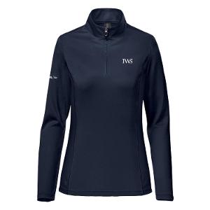 WOMEN'S MONTEREY 1/4 ZIP PULLOVER-NAVY with FWS-CF34889