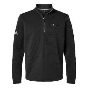 ADIDAS MEN'S SPACER QUARTER-ZIP PULLOVER - BLACK with SeedMaster - Horizontal -CF36579