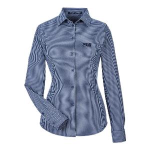 DEVON & JONES LADIES' CROWNLUX PERFORMANCE TONAL MINI CHECK SHIRT NV with FGI - Tone on Tone -CF34678