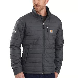 CARHARTT MEN'S RAIN DEFENDER® INSULATED JACKET - RELAXED FIT - LIGHTWEIGHT - SHADOW with Major Drilling 3.25"W-CF33888