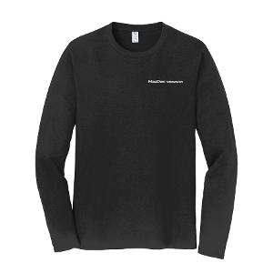 PORT & COMPANY® LONG SLEEVE FAN FAVORITE™ TEE - BLACK with MacDon Performance Parts Fusion X-CF31986
