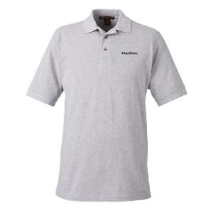 Harriton Men's Pique Polo - GY / HR with MacDon Embroidery-CF34436
