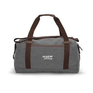 KOI® CANVAS DUFFEL - Faded Grey with Major Drilling 3.25"W-CF33865