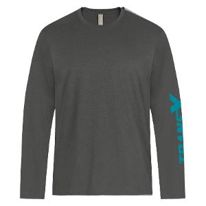 ATC 24EVER™ RING SPUNCOTTON LONG SLEEVE TEE –CHARCOAL with TransX 7"W-CF35221