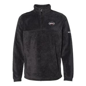 STEENS MOUNTAIN™  HALF ZIP FLEECE PULLOVER - BLACK with Bourgault Full Color No Fill 2.75"W-CF36221