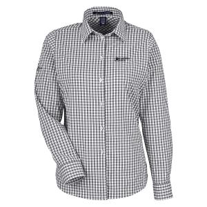 DEVON & JONES CROWNLUX PERFORMANCE® LADIES' GINGHAM SHIRT - GRAPHITE with Canterra Seeds - Horizontal -CF33519