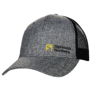 URBAN NORTH CANVAS TRUCKER MESH CAP - GREY / BLACK with Sigfusson Northern-CF30618