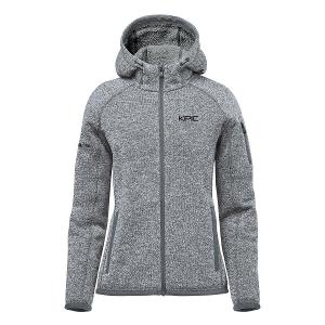 WOMEN'S AVALANTE FULL ZIP FLEECE HOODY - GRANITE HEATHER with KPIC-CF33696