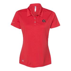 Ladies Adidas Performance Polo – Red with CCL-CF35129