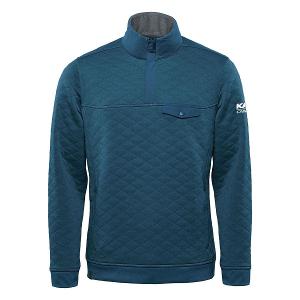 MEN'S MONTEBELLO THERMAL 1/4 ZIP PULLOVER - STEEL BLUE with KAG Embroidery-CF33275