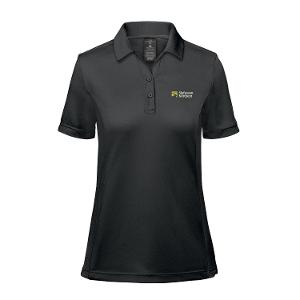 WOMEN'S MONTEREY S/S POLO- BLACK with Sigfusson Northern-CF35557