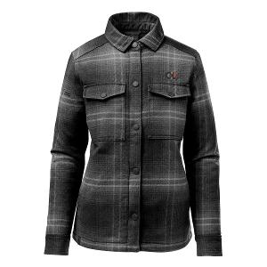 WOMEN'S HIGHLAND SHERPA LINED PLAID JACKET - CARBON BLACK PLAID with CCL-CF33554