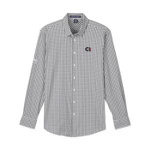 DEVON & JONES CROWNLUX PERFORMANCE® MEN'S GINGHAM SHIRT - GRAPHITE with CCL-CF30130