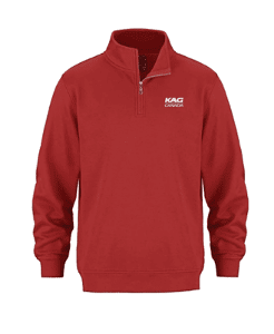 FLUX - ADULT 1/4 ZIP SWEATSHIRT - RED with KAG Embroidery-CF36091