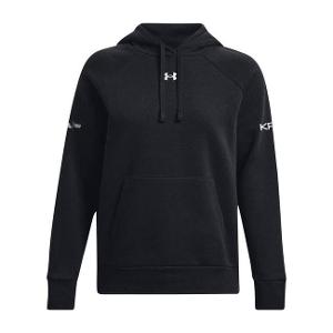 UNDER ARMOUR LADIES' RIVAL FLEECE HOODED SWEATSHIRT - BLACK with KPIC-CF33730