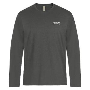 ATC 24EVER™ RING SPUNCOTTON LONG SLEEVE TEE –CHARCOAL with Major Drilling - 3.5" Heat Transfer-CF35273