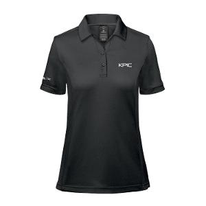 WOMEN'S MONTEREY S/S POLO- BLACK with KPIC-CF34978