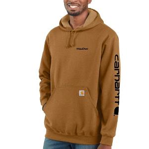 CARHARTT LOOSE FIT MIDWEIGHT LOGO SLEEVE GRAPHIC SWEATSHIRT - CARHARTT BROWN with MacDon Embroidery-CF34616