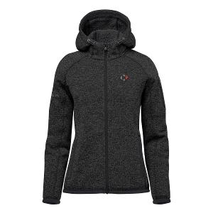 WOMEN'S AVALANTE FULL ZIP FLEECE HOODY - BLACK HEATHER with CCL-CF33547