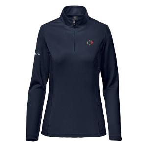 WOMEN'S MONTEREY 1/4 ZIP PULLOVER-NAVY with CCL-CF35097