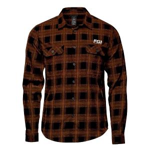 MEN'S CHESAPEAKE L/S SHIRT - BLACK/CAMEL PLAID with FGI-CF34442