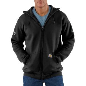 CARHARTT LOOSE FIT HOODED ZIP-FRONT MIDWEIGHT SWEATSHIRT BK with CCL & BEST MANAGED COMPANIES-CF29296
