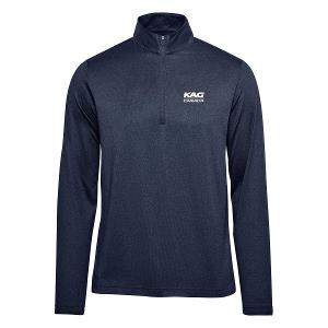 MEN'S VOLANTE H2X-DRY 1/4 ZIP PULLOVER - MIDNIGHT HEATHER with KAG Embroidery-CF33281