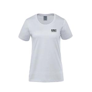 HARMONY - LADIES ORGANIC COTTON SCOOP NECK T-SHIRT - WHITE with KAG - FusionX-CF36154