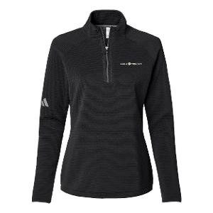 ADIDAS WOMEN'S SPACER QUARTER-ZIP PULLOVER - BLACK with SeedMaster - Horizontal -CF36581